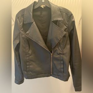 Eileen Fisher faux leather jacket